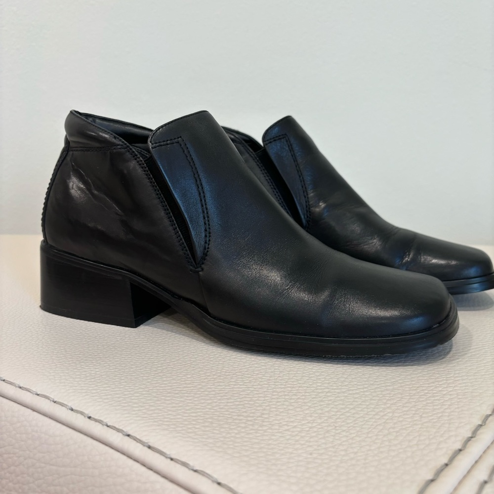 Karen Scott Women’s Simpson Black Leather Booties Size 8.5